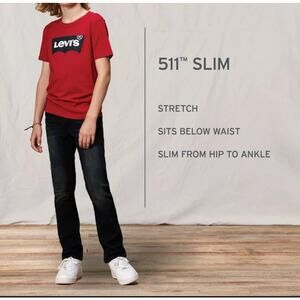 Levi’s Jeans 511 Slim Fit Youth Dark Navy 18 REG 29 X 29 Back to School NWT